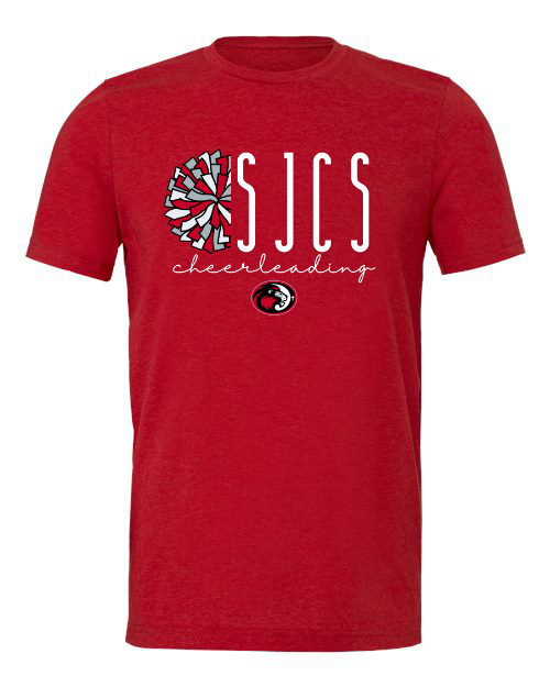 SJCS Cheerleading Bella Canvas Heather Red Tee