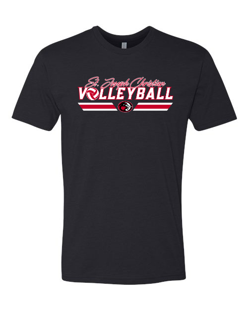 St. Joseph Christian Volleyball Next Level Black Tee