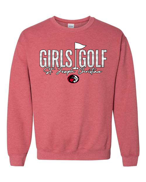 Girls Golf St. Joseph Christian Heather Red Sweatshirt