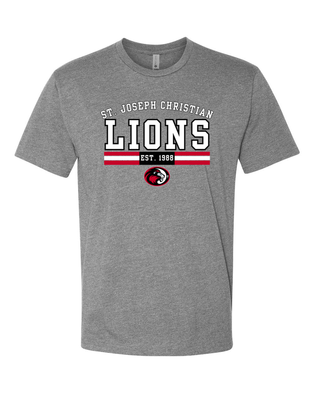 SJCS Lions Est. 1988 Grey Next Level Tee