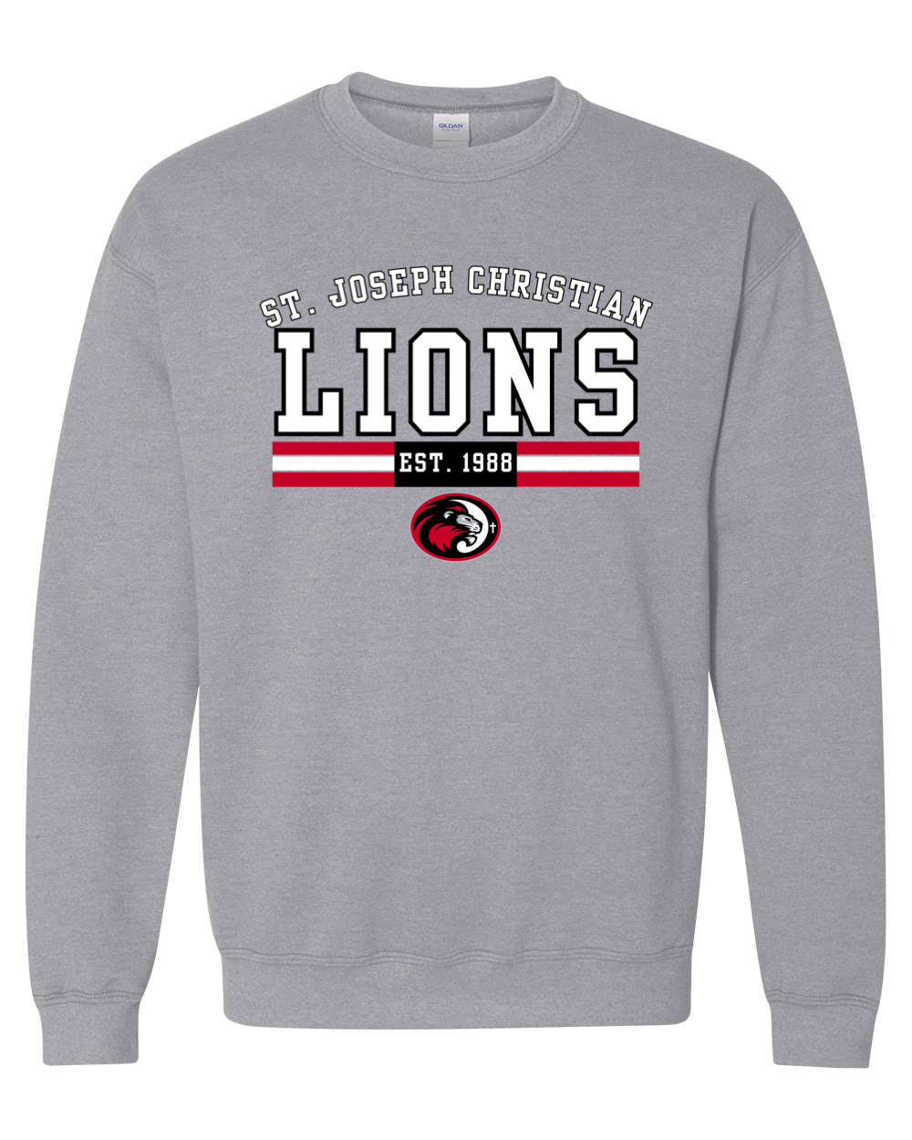 SJCS Lions Est. 1988 Sports Grey Sweatshirt/Hoodie Option