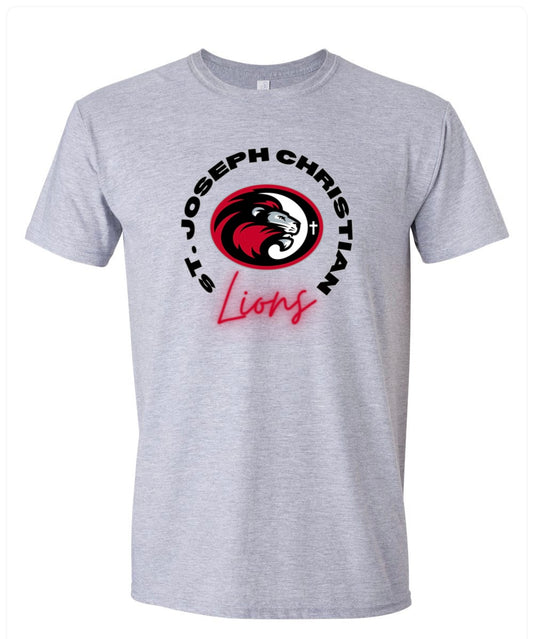 St. Joseph Christian Lions Circle Sports Grey