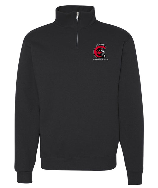 Adult SJCS Left Chest Logo Black Quarter Zip