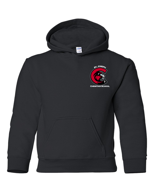 Youth SJCS Left Chest Logo Black Hoodie