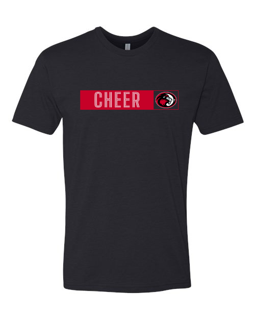 Horizontal Cheer Next Level Black Tee