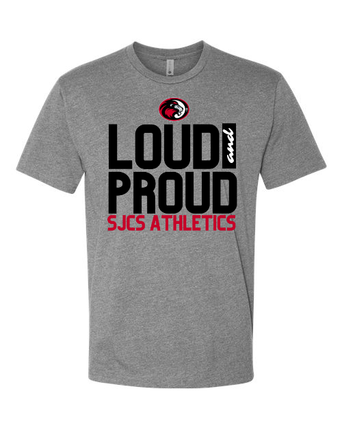 Loud & Proud Grey Next Level Tee