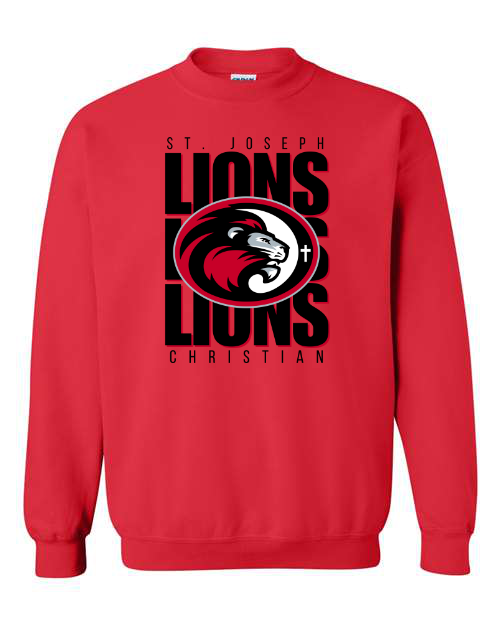 Lions Repeat Red Sweatshirt/Hoodie Option