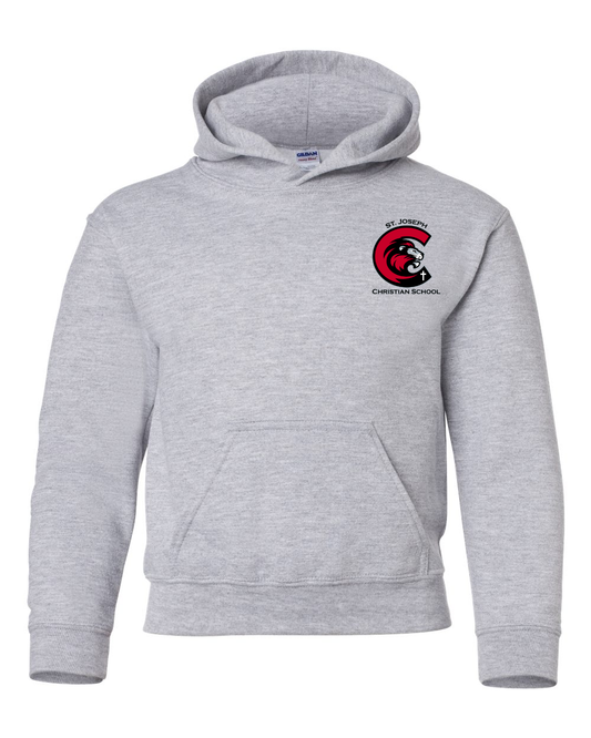 Youth SJCS Left Chest Logo Sports Grey Hoodie