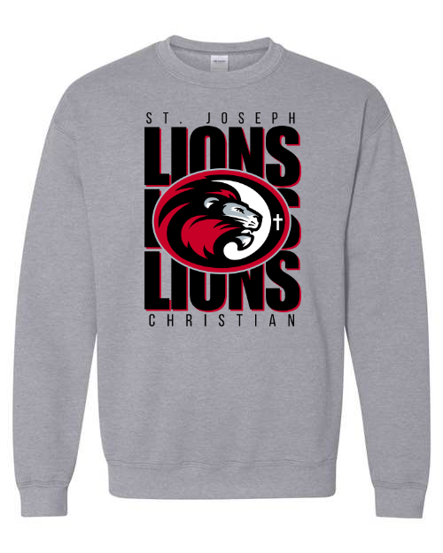 Lions Repeat Sports Grey Sweatshirt/Hoodie Option