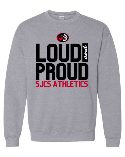 Loud & Proud Sports Grey Sweatshirt/Hoodie Option