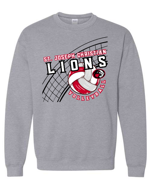 Lions Volleyball Sports Grey Sweatshirt/Hoodie Option