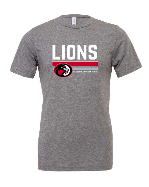 Horizontal Lions Bella Canvas Grey Triblend